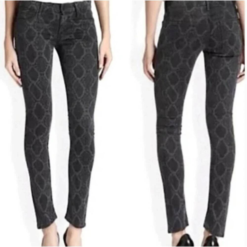 Mother The Looker Jeans A Kingdom Of Dreams Snake Print Low Rise Womens Size 24